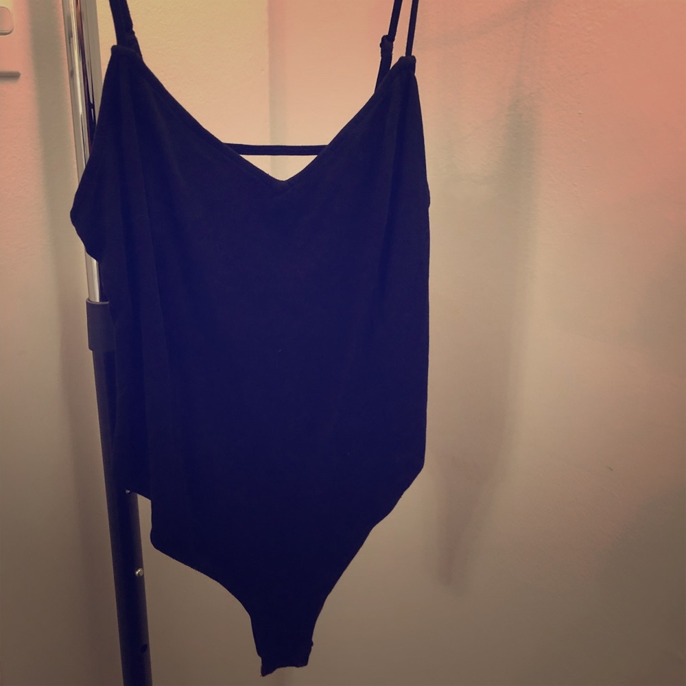 Black strappy back bodysuit forever 21 size m